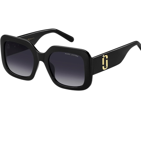 Marc Jacobs Accessories - Marc Jacobs Black and Gold Square Sunglasses